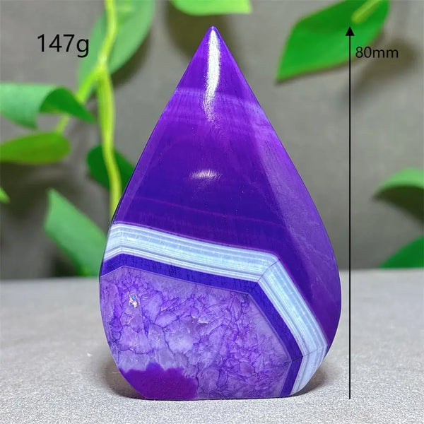Violet Striped Agate Flame-ToShay.org