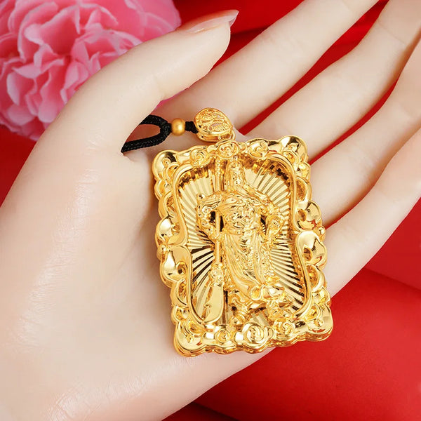 Gold Guan Yu Pendant-ToShay.org