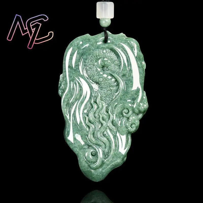 Green Jadeite Dragon Pendant-ToShay.org