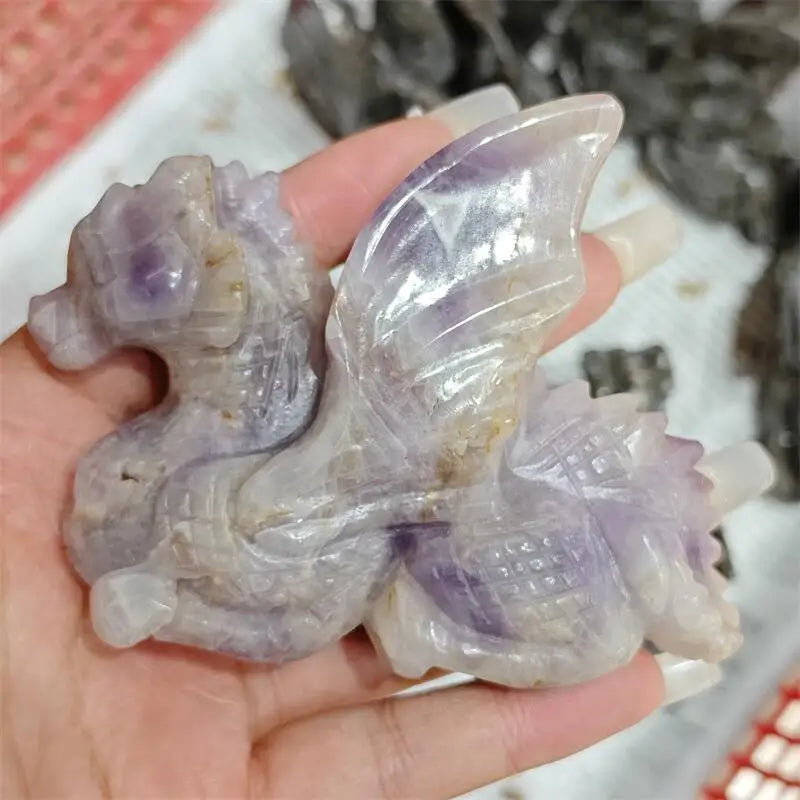Purple Amethyst Flying Dragon-ToShay.org