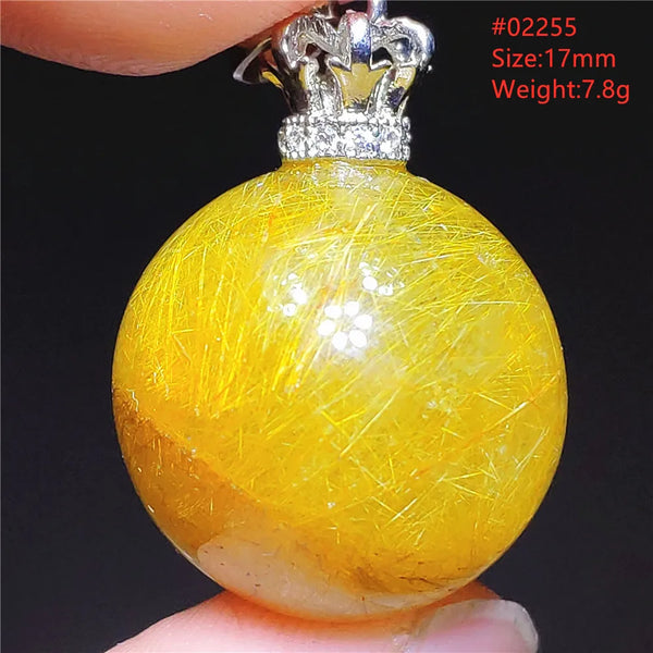 Gold Rutilated Quartz Pendant-ToShay.org