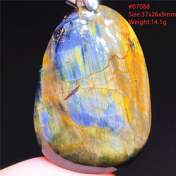 Blue Pietersite Chatoyant Pendant-ToShay.org