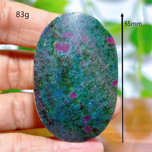 Red Ruby Zoisite Palm Stone-ToShay.org