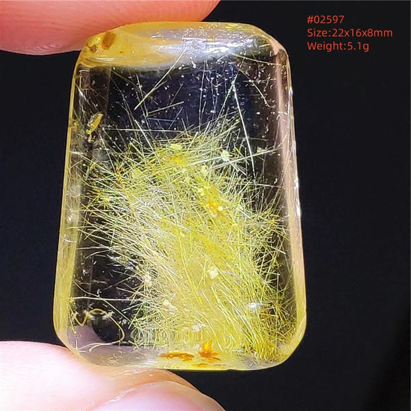 Gold Rutilated Quartz Pendant-ToShay.org