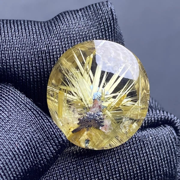 Gold Rutilated Quartz Pendant-ToShay.org