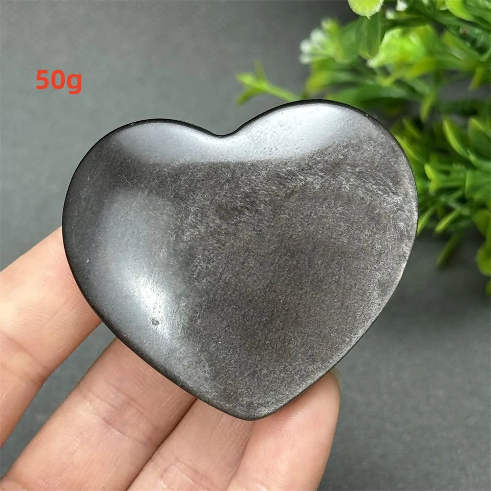 Silver Obsidian Quartz Heart-ToShay.org