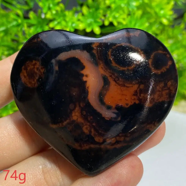 Black Agate Geode Heart-ToShay.org