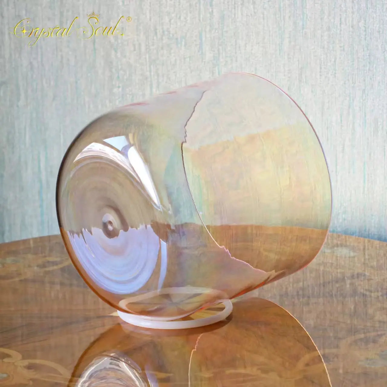 Yellow Aurora Crystal Singing Bowl-ToShay.org
