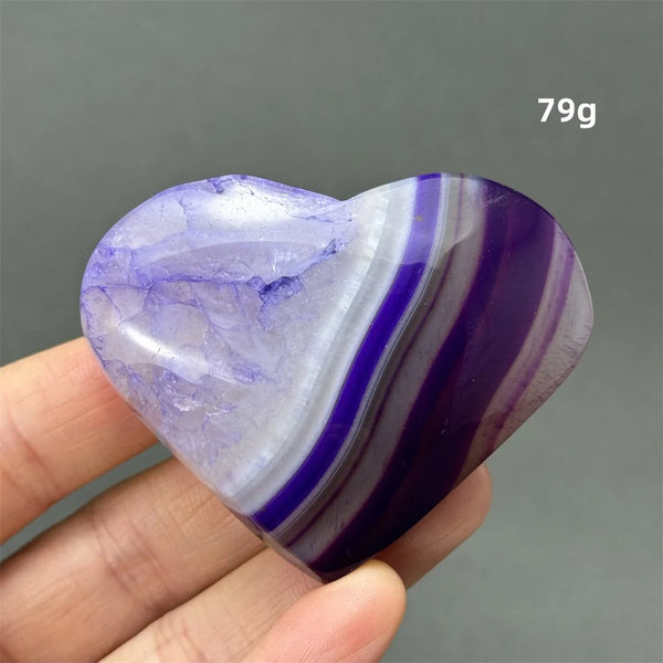 Purple Agate Heart-ToShay.org