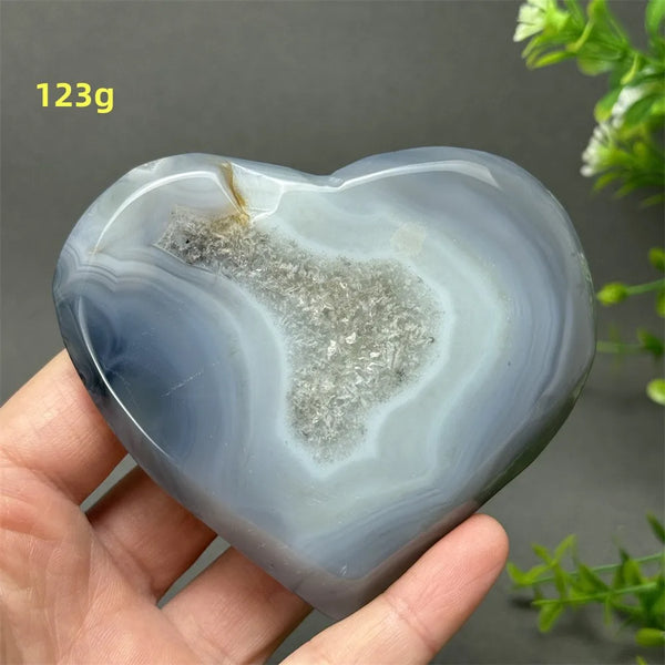 Grey Agate Geode Heart-ToShay.org