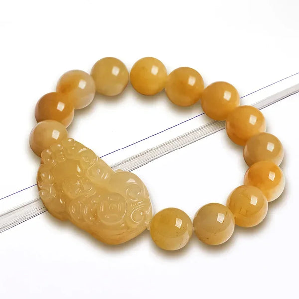 Yellow Jade Pixiu Bracelet-ToShay.org