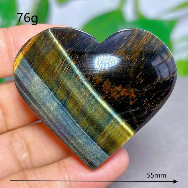 Yellow Blue Tiger Eye Heart-ToShay.org