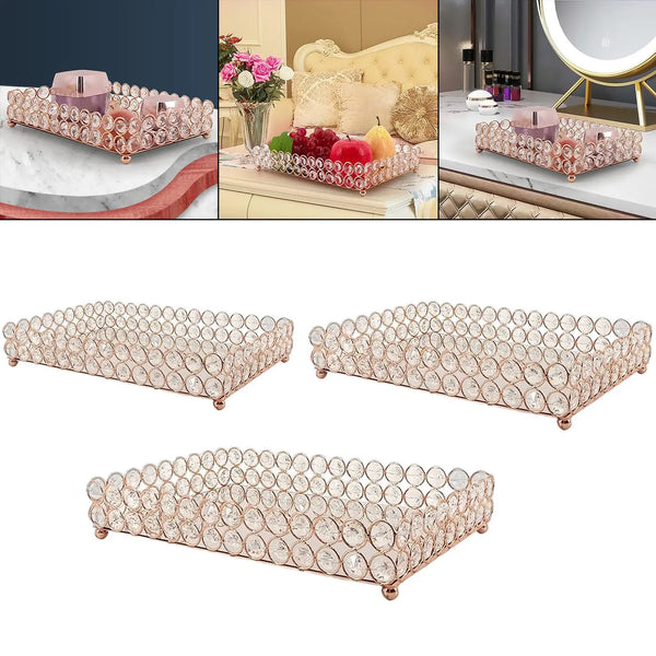 Crystal Bead Mirror Tray-ToShay.org