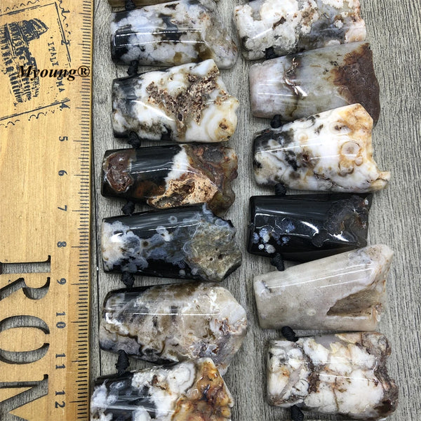 Black Sakura Cherry Agate Beads-ToShay.org