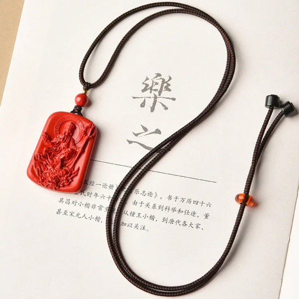 Red Cinnabar Ksitigarbha Pendant-ToShay.org