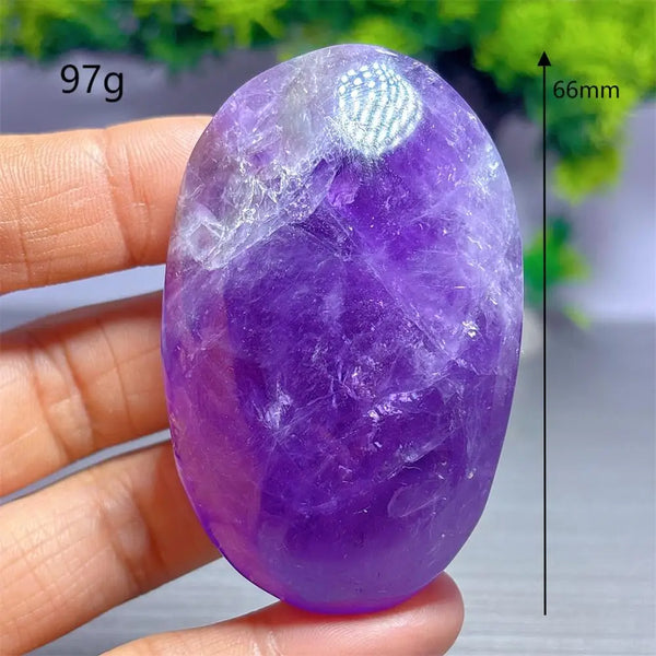 Purple Amethyst Palm Stone-ToShay.org