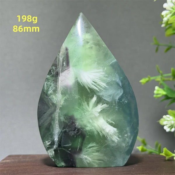 Green Feather Fluorite Torch-ToShay.org