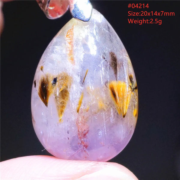 Gold Rutilated Pendant-ToShay.org
