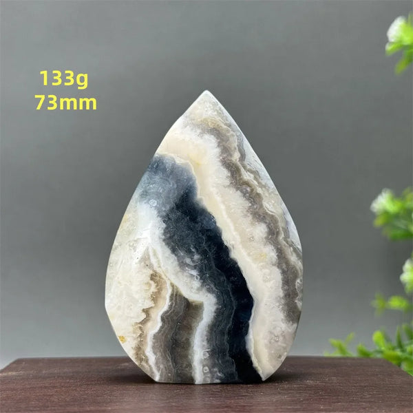White Fluorite Agate Flame-ToShay.org