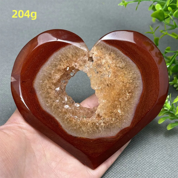 Red Agate Geode Heart-ToShay.org