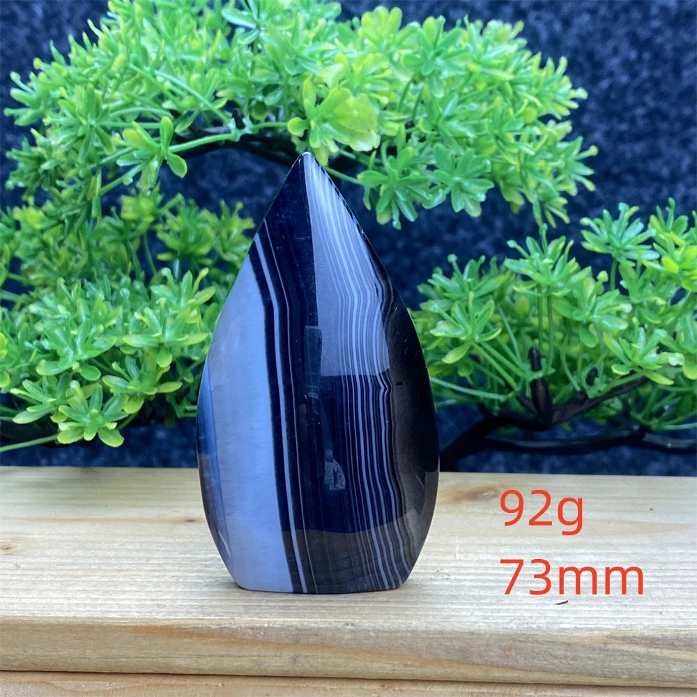 Black Silk Agate Torch-ToShay.org