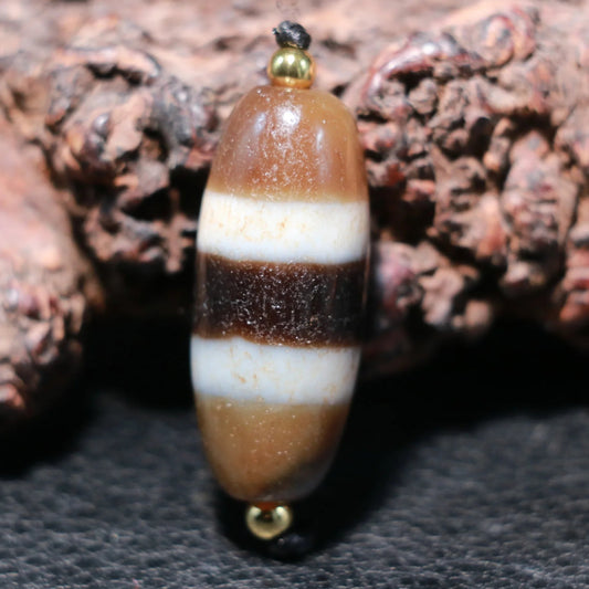 Tibetan Agate Dzi Bead-ToShay.org