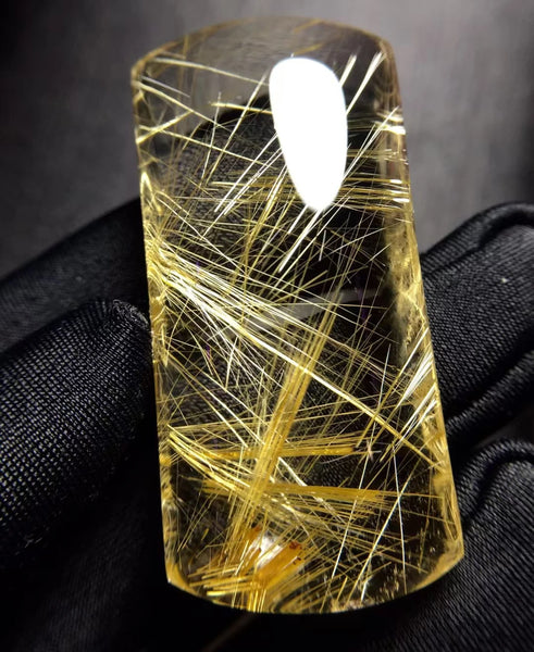 Gold Rutilated Quartz Pendant-ToShay.org