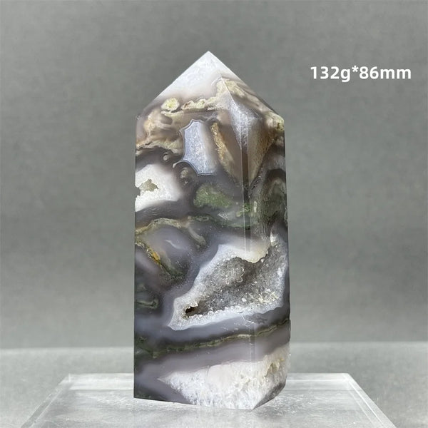 Green Aquatic Agate Tower-ToShay.org