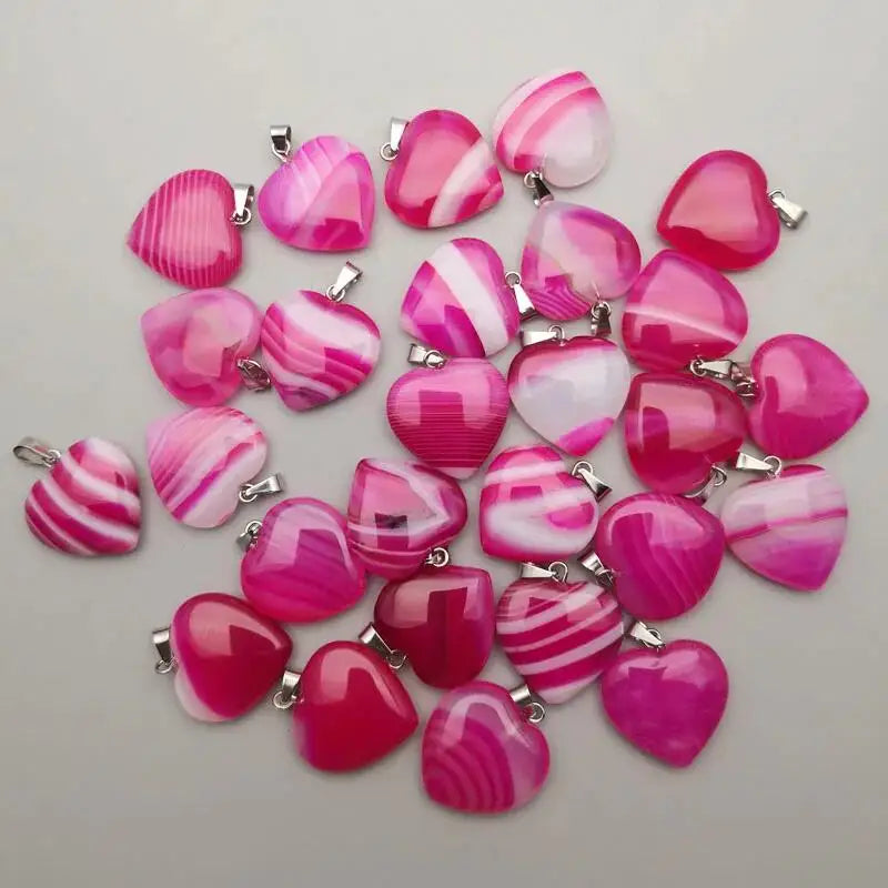 Mixed Stripe Agate Hearts-ToShay.org