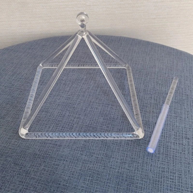 Clear Crystal Singing Pyramid-ToShay.org
