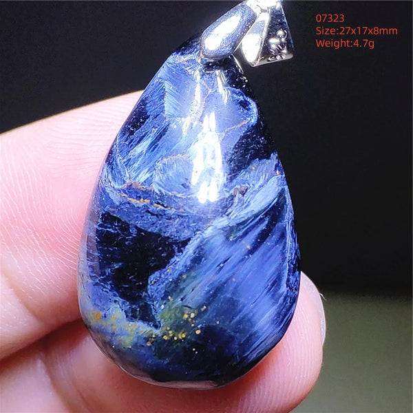 Blue Pietersite Chatoyant Pendant-ToShay.org