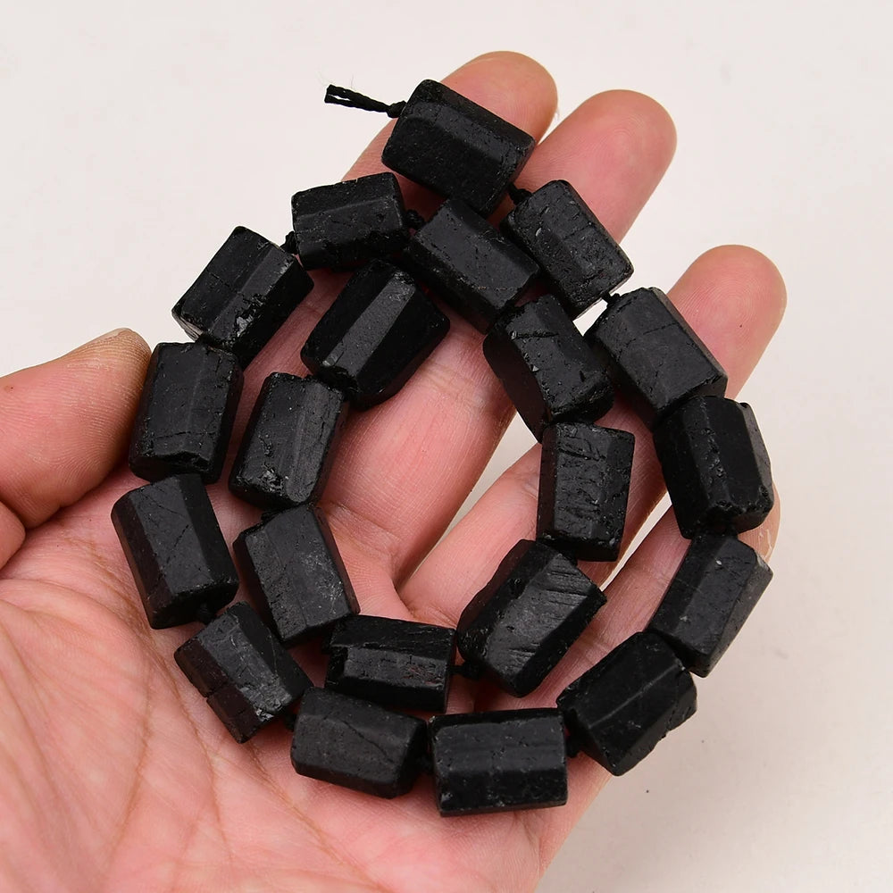 Black Tourmaline Nugget Beads-ToShay.org