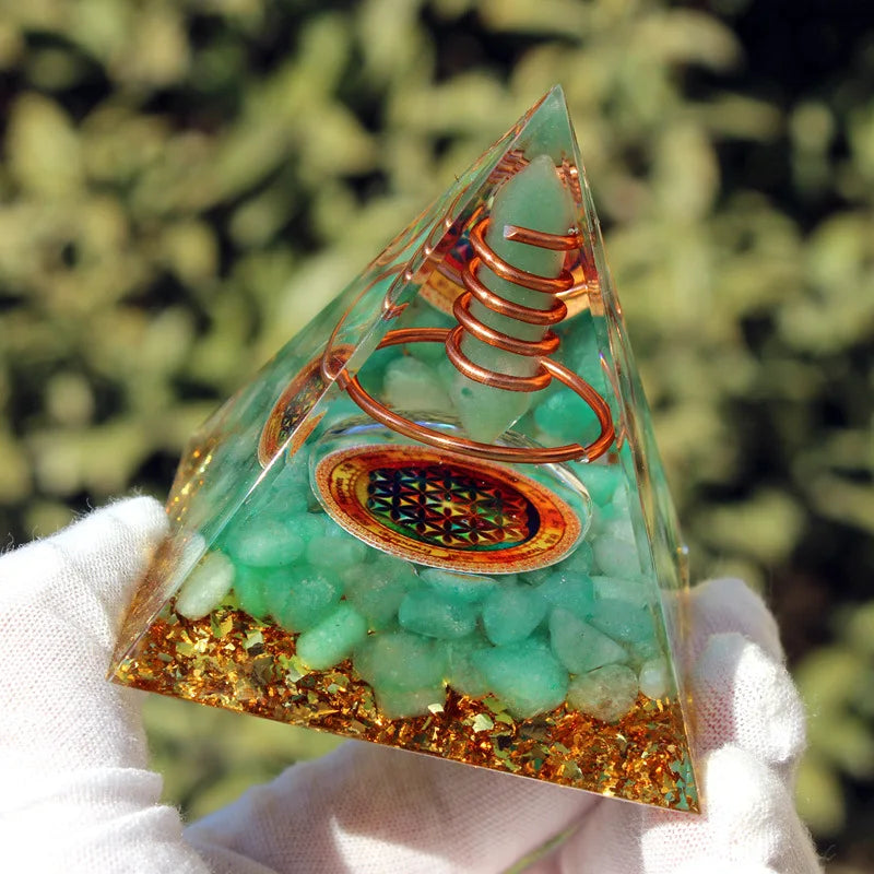Energy Orgonite Jade Pyramid-ToShay.org