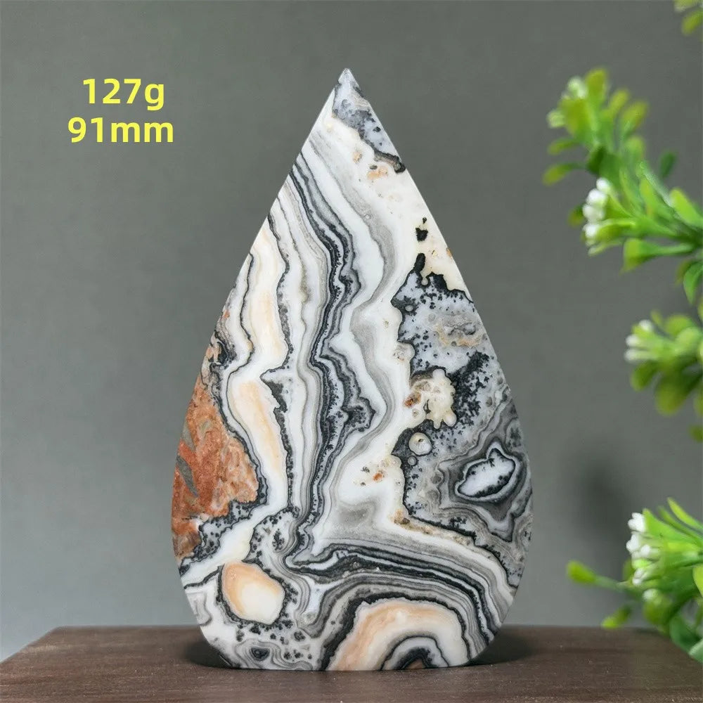 Grey Striped Agate Torch-ToShay.org