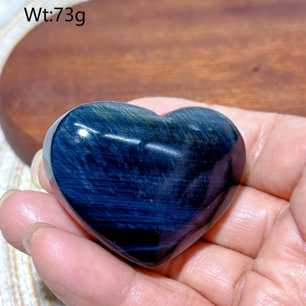 Blue Flash Tiger Eye Heart-ToShay.org