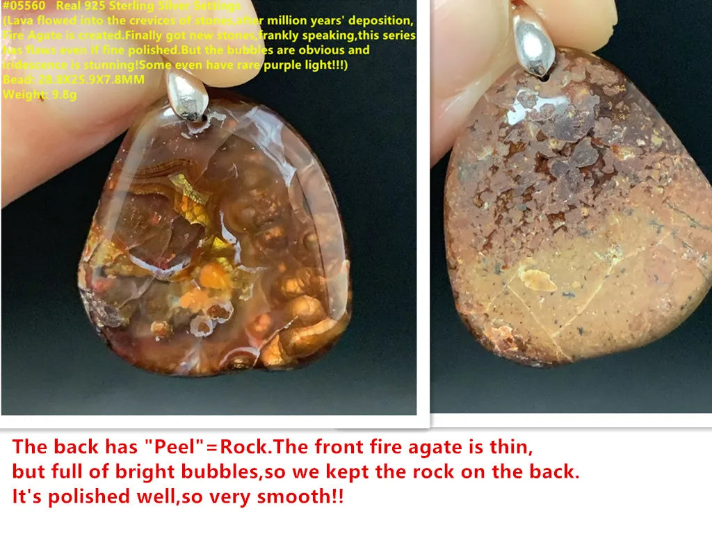 Red Fire Agate Pendants-ToShay.org