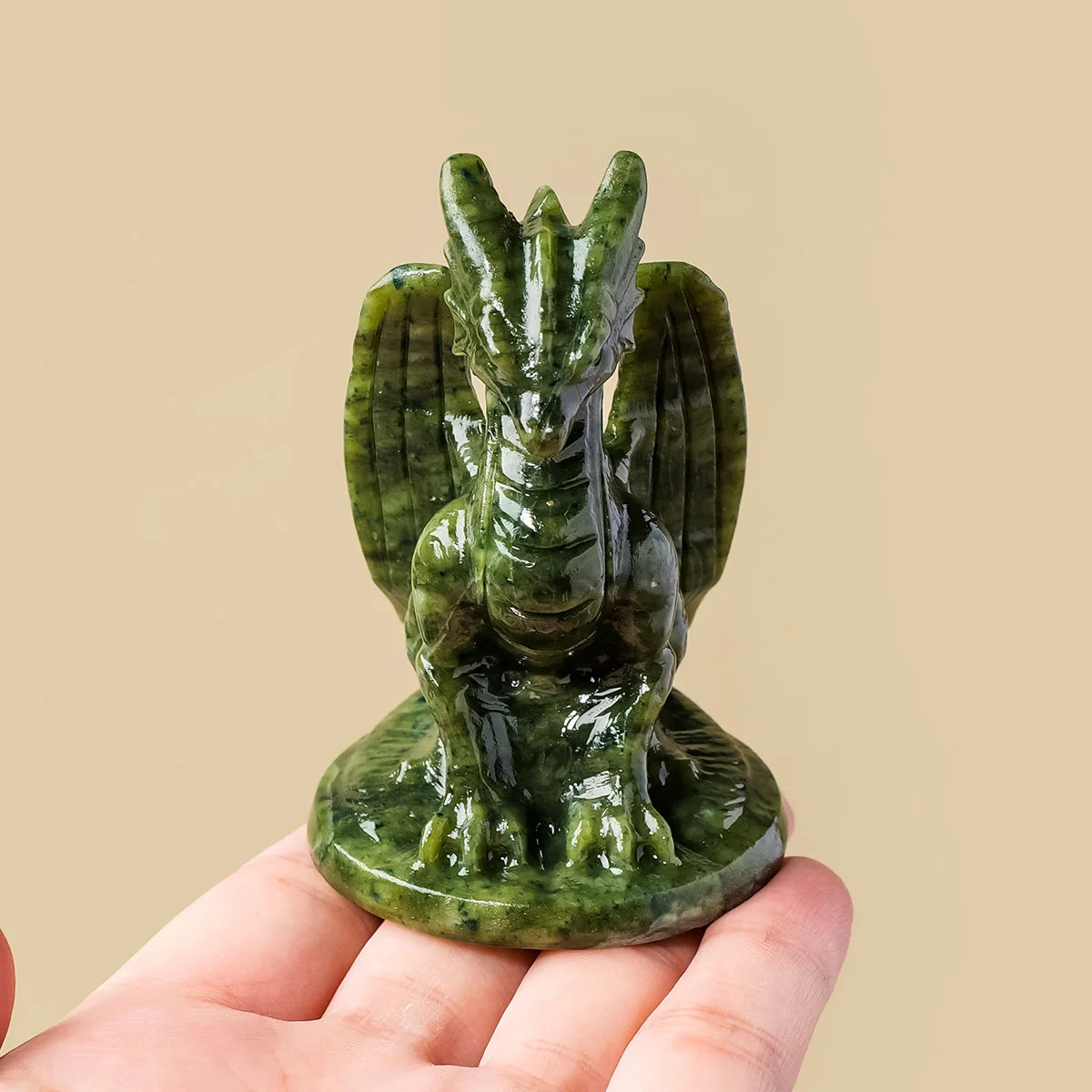 Green Jade Winged Dragon-ToShay.org