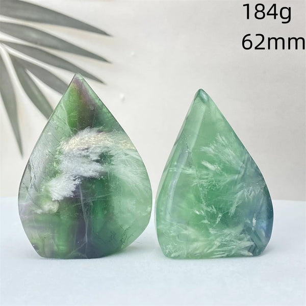 Green Feather Fluorite Torch-ToShay.org