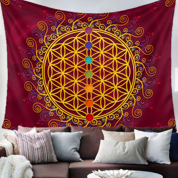 Flower Of Life Tapestry-ToShay.org
