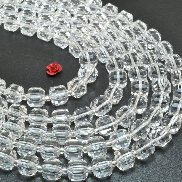 Clear Rock Crystal Cube Beads-ToShay.org