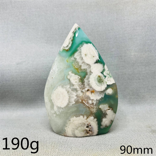 Green Cherry Blossom Agate Flame-ToShay.org