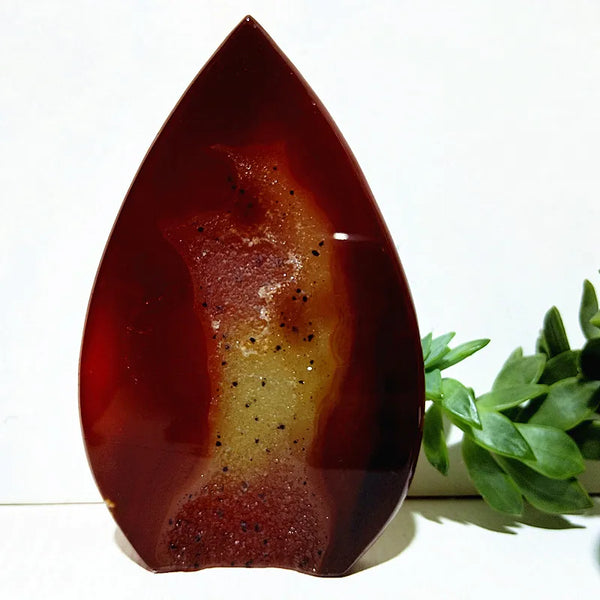 Red Agate Druzy Torch-ToShay.org