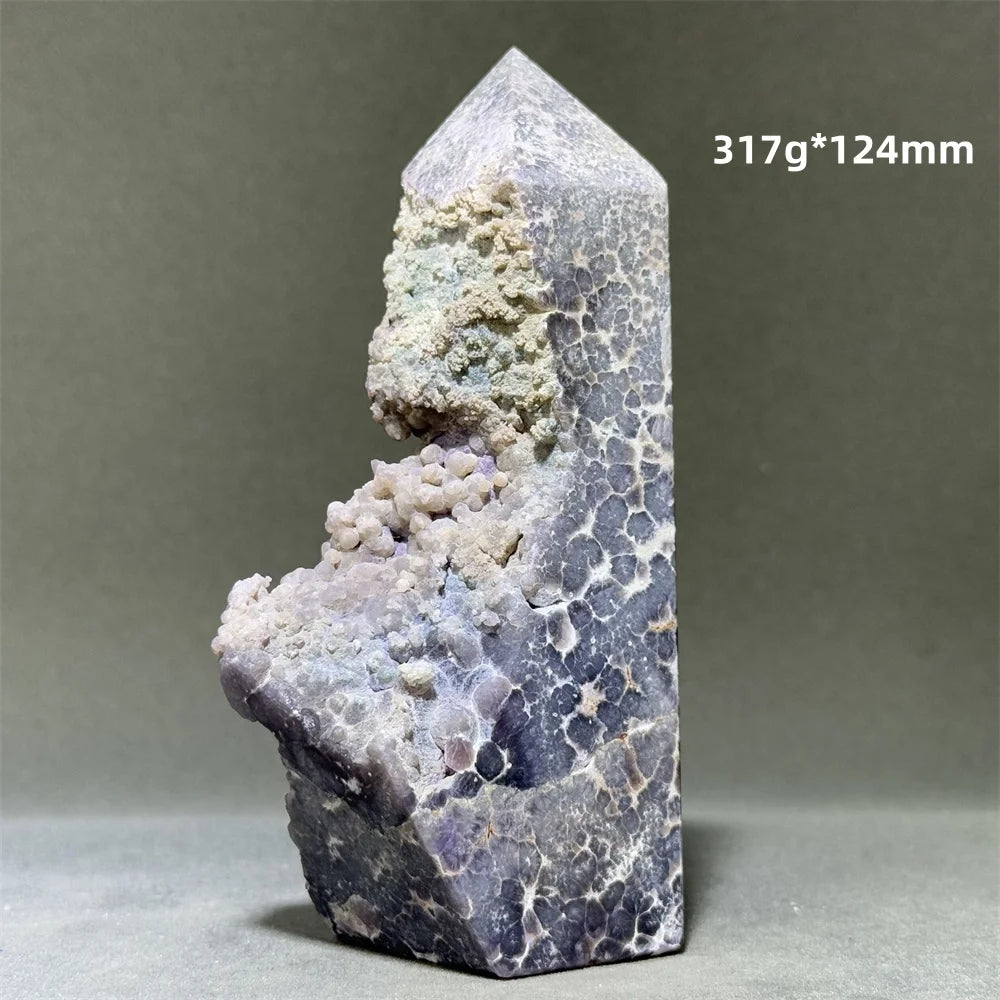 Purple Grape Agate Quartz Tower-ToShay.org