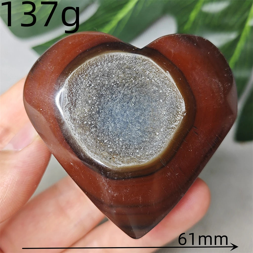 Red Agate Geode Heart-ToShay.org