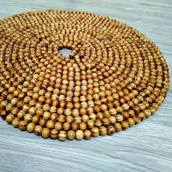 Brown Beech Wood Beads-ToShay.org