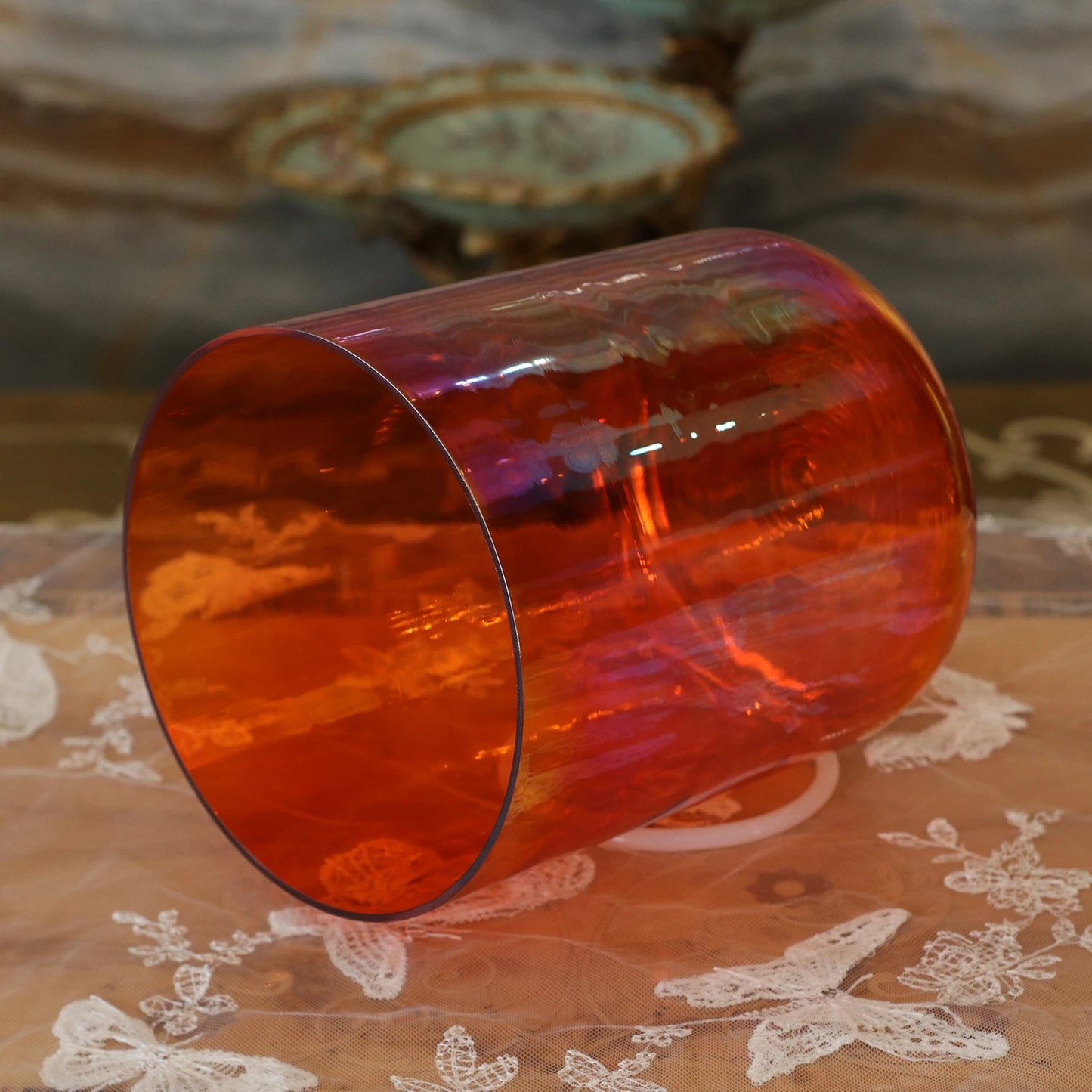 Crystal Soul Classic Red Aurora Crystal Singing Bowl for Meditation Seven Chakra Sound Therapy Prefect Pitch-ToShay.org