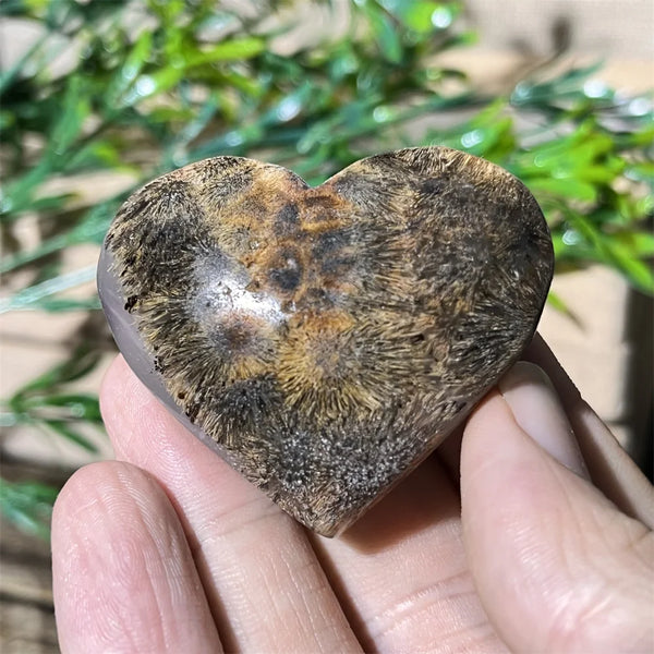Yellow Hair Agate Heart-ToShay.org