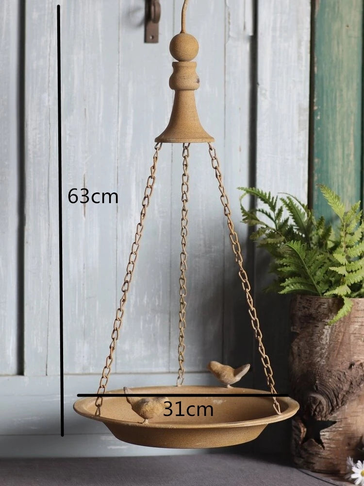 Cast Iron Hanging Bird Tray-ToShay.org