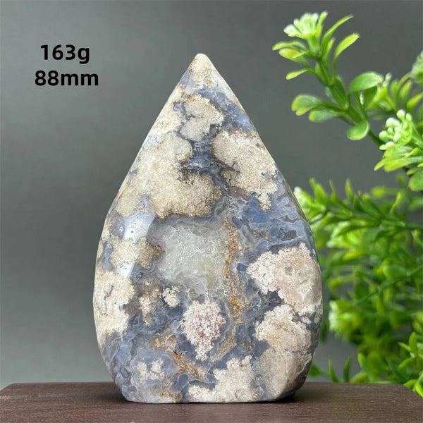 Blue Cherry Blossom Agate Torch-ToShay.org