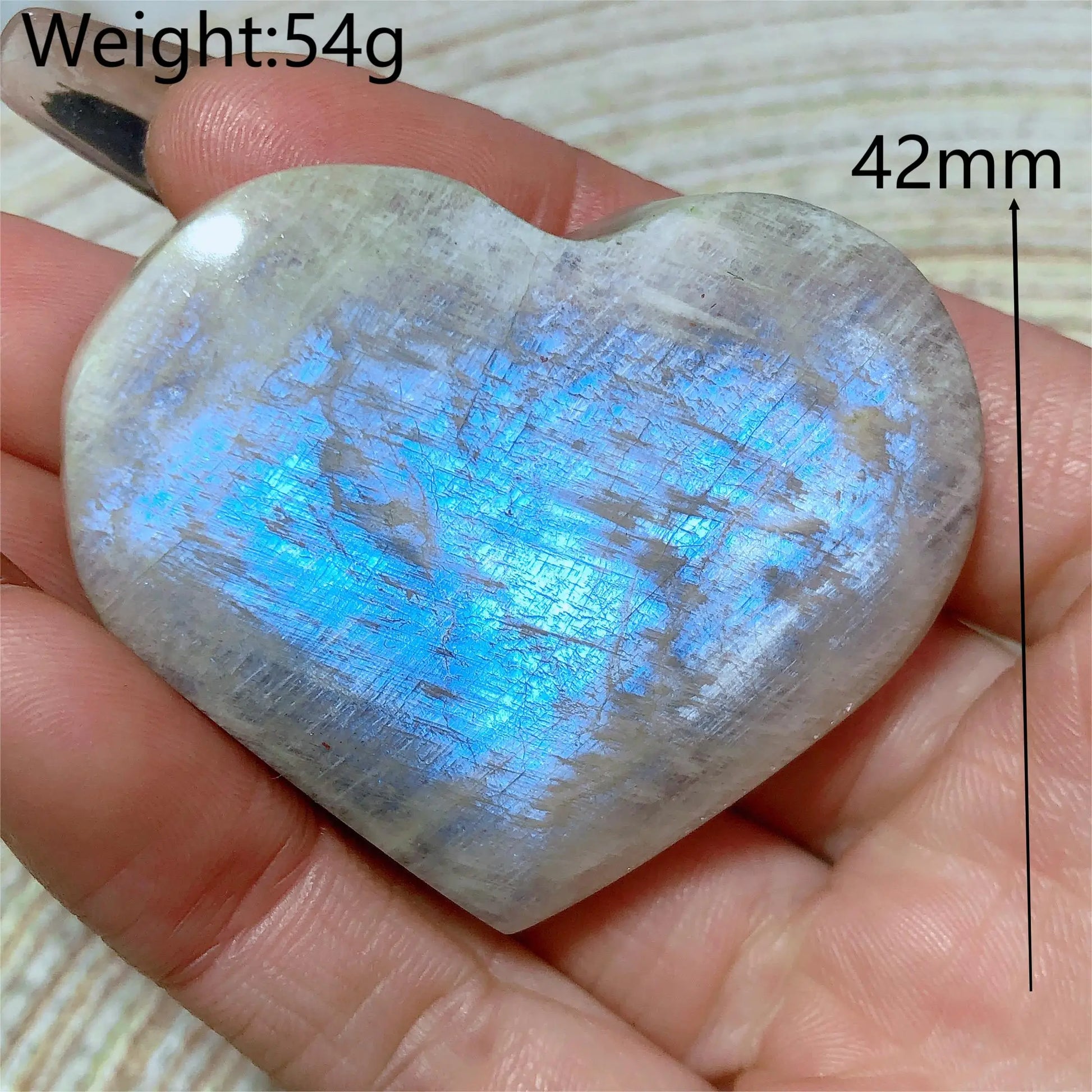 Blue Rainbow Moonstone Hearts-ToShay.org